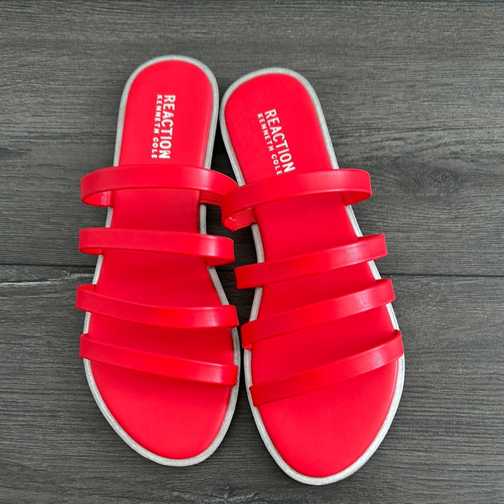 Kenneth Cole Reaction Bright Red Strappy Sandals